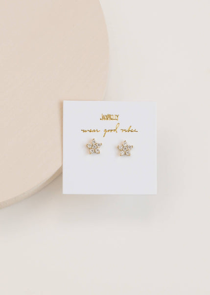 Pavé Stud - Flower - Earring