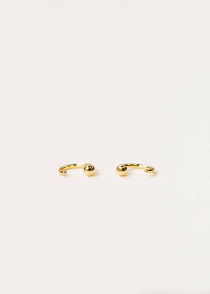 Huggies - Gold Sphere - Gold Earrings - Lulu Bella Boutique