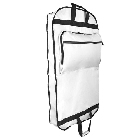 DALIX 39" Garment Bag Cover for Suits and Dresses w Pockets: White - Lulu Bella Boutique
