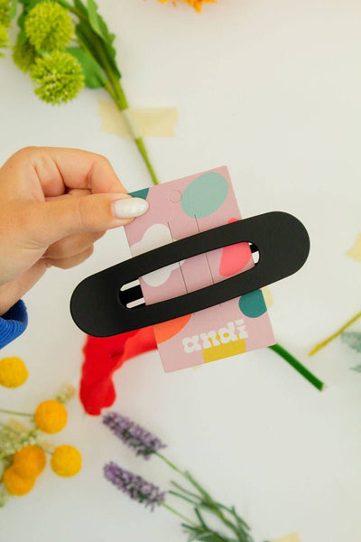 Oversized Flat Claw Clip: Brick