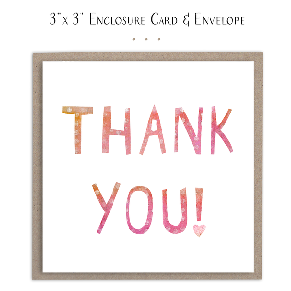 Thank You! - Mini Card: Glitter - Lulu Bella Boutique