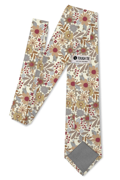 Boho - Flower Boho Tie: 2.5" Slim/Skinny Tie - Lulu Bella Boutique