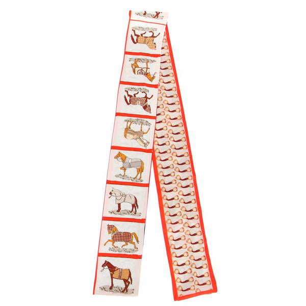 HORSE FRAME SKINNY SCARF, WLLS 184: GRN - Lulu Bella Boutique