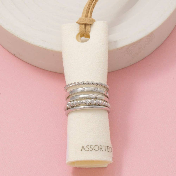 Dainty 5Pc Band Rings Set
