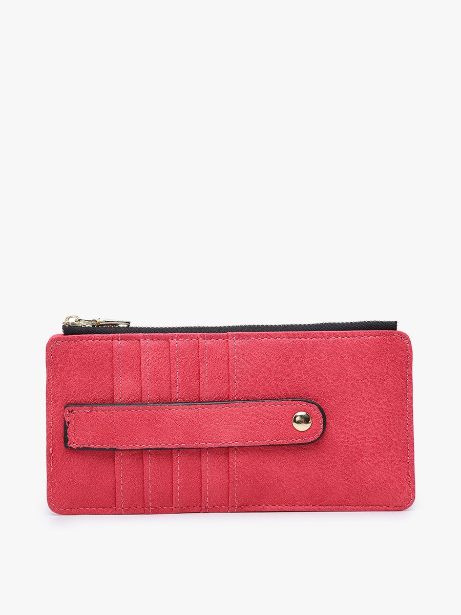 WL1889 Saige Slim Card Holder Wallet: Hot Pink