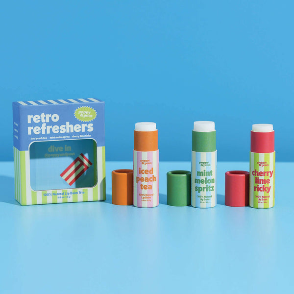 Retro Refreshers Lip Balm Trio Gift Set - Lulu Bella Boutique
