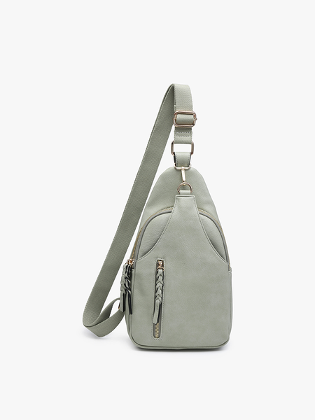M2342 Nikki Dual Compartment Crossbody Sling Bag: Cow - Lulu Bella Boutique