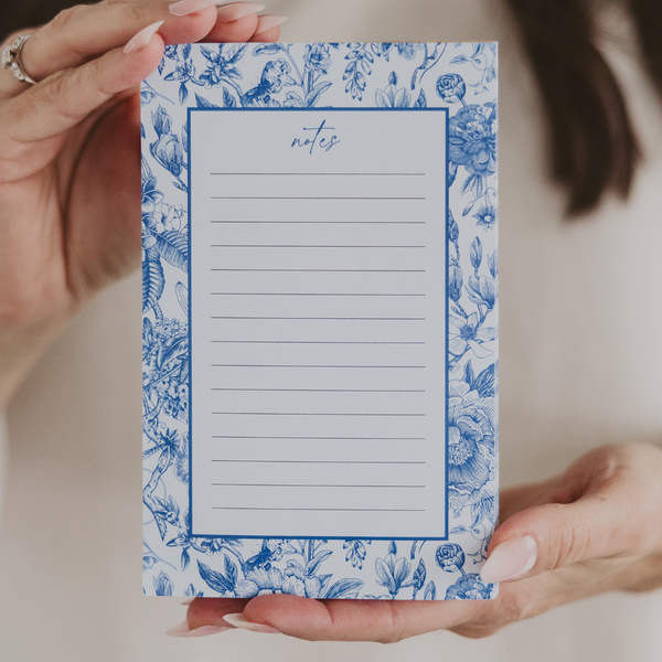 Blue Delft Notepad - Stationery & Office Accessories - Lulu Bella Boutique