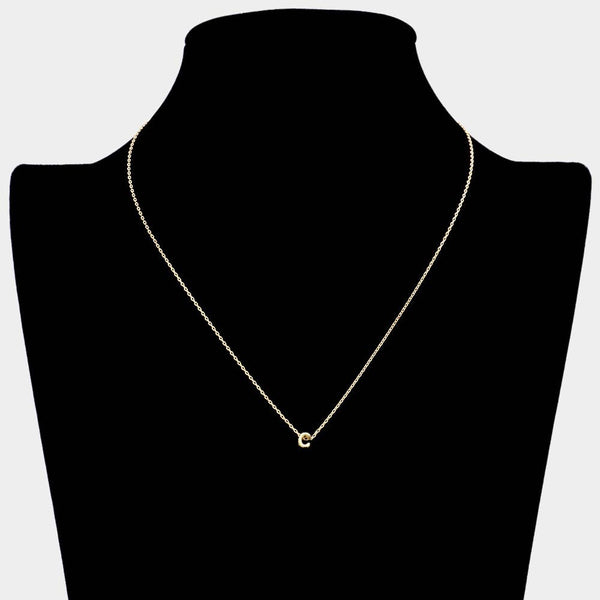 SECRET BOX_14K Gold Dipped Initial Monogram Pendant Necklace: ~K~ - Lulu Bella Boutique