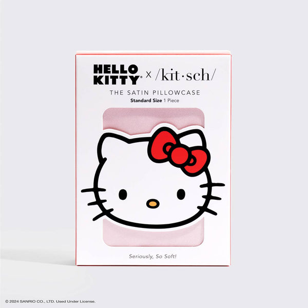 Hello Kitty x Kitsch Pillowcase - Solid Pink Kitty Face - Lulu Bella Boutique