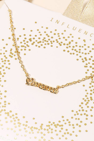 Handwritten Heart Mama Charm Necklace: S - Lulu Bella Boutique