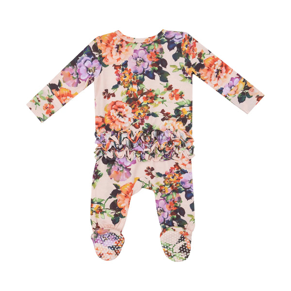 Autumn Rose - 2 Way Ruffle Zipper Footie