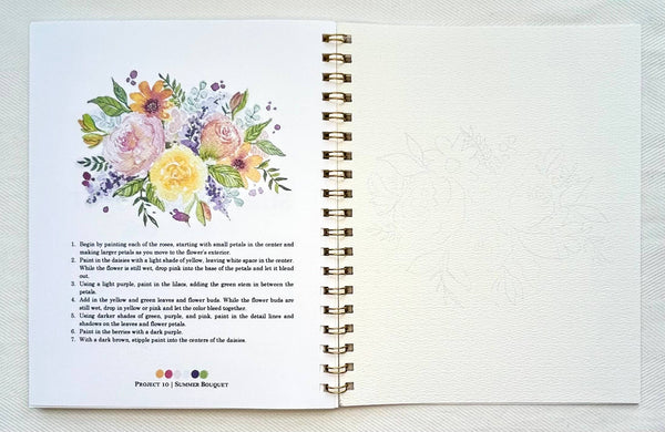 Flowers Watercolor Workbook - Lulu Bella Boutique