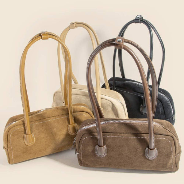 Suede Baguette Hand Bag: KA