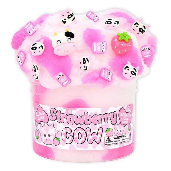 Strawberry Cow - Cloud Textured Slime - Lulu Bella Boutique