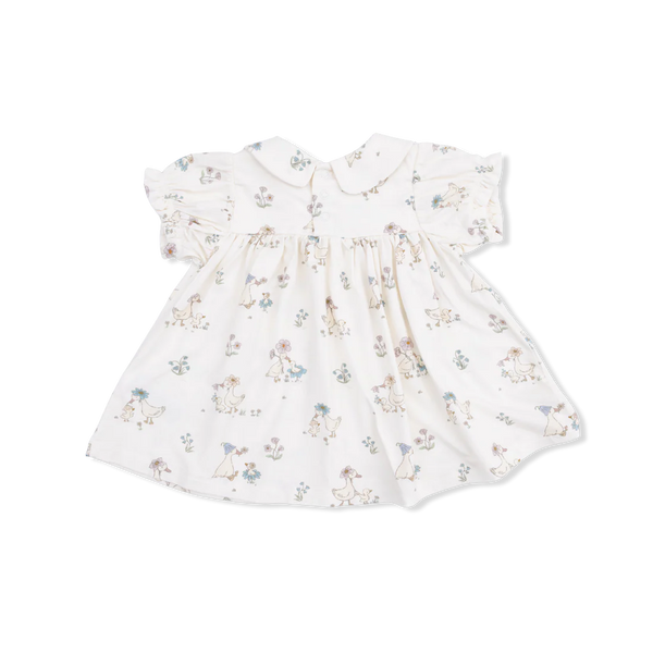 Smocked Dress Set - Flower Ducklings - Lulu Bella Boutique