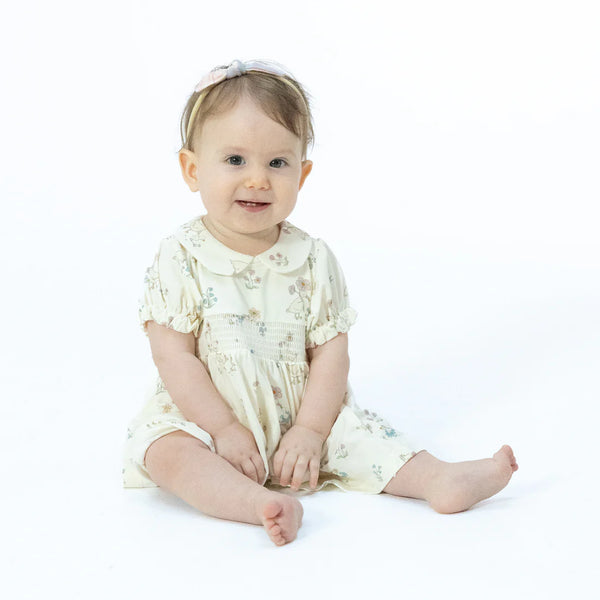Smocked Dress Set - Flower Ducklings - Lulu Bella Boutique