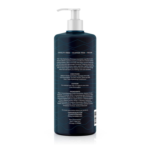 Hydrating Men's Shampoo: Sulfate Free, Kelp & Algae, 32oz - Lulu Bella Boutique