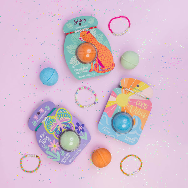 Friendship Bracelet Bath Bomb - Be Happy | Forever Young Collection - Lulu Bella Boutique