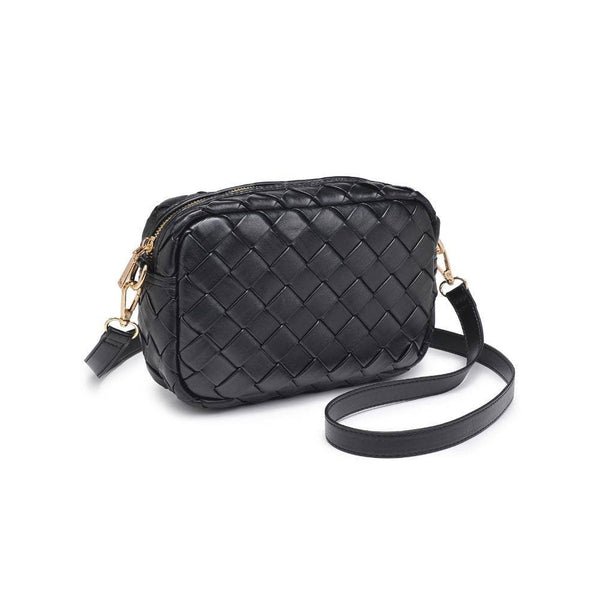 Maddie Woven Crossbody: Black - Lulu Bella Boutique