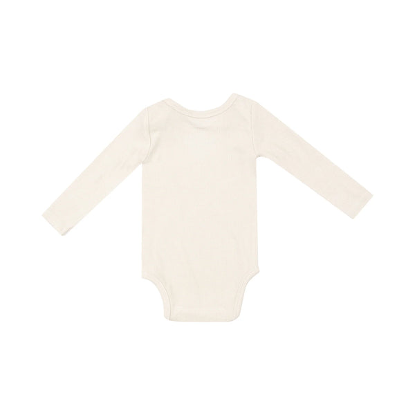 Solid Ribbed Bodysuit in Sugar Swizzle