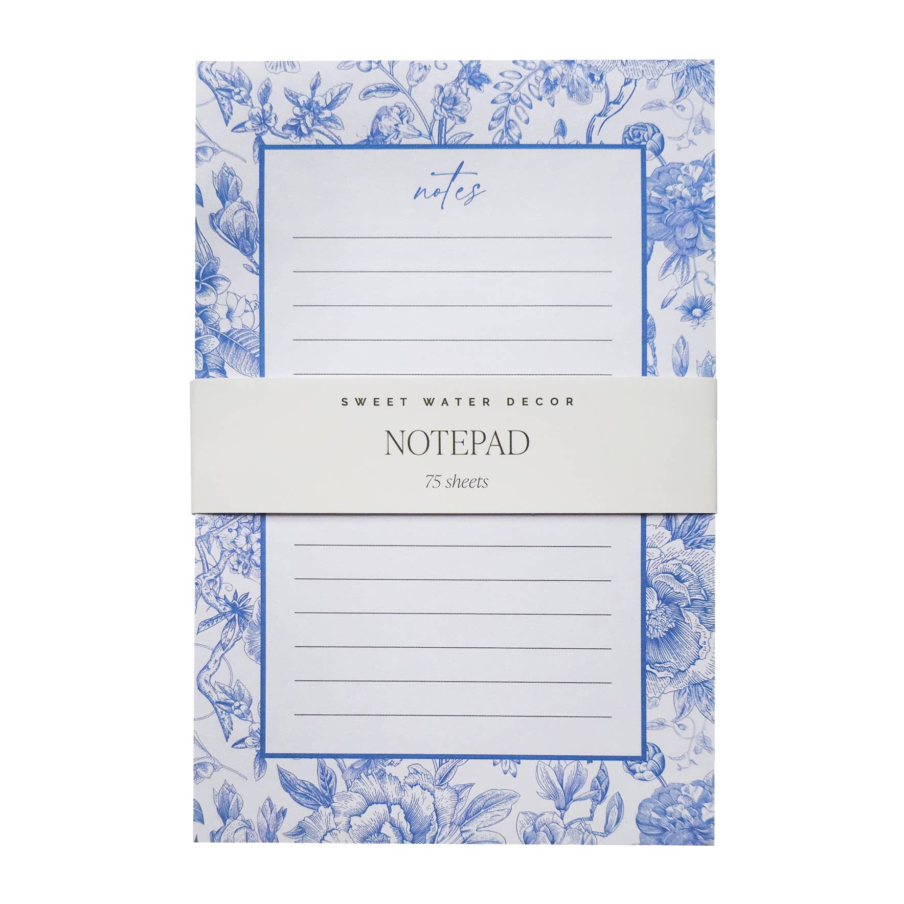 Blue Delft Notepad - Stationery & Office Accessories - Lulu Bella Boutique