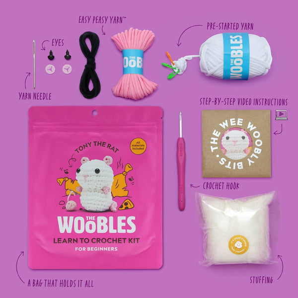 Tony the Rat Crochet Kit - Lulu Bella Boutique