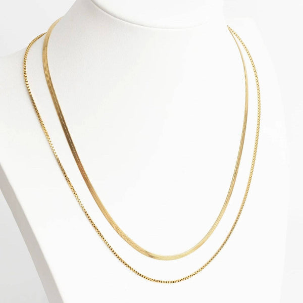 14K Gold Filled PLUS™ 1.5mm Box Chain Necklace: Gold / 18