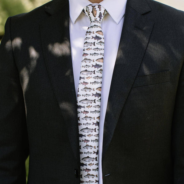 Fish On! - Men's Tie: Mens Modern - 2.5" wide x 58" long