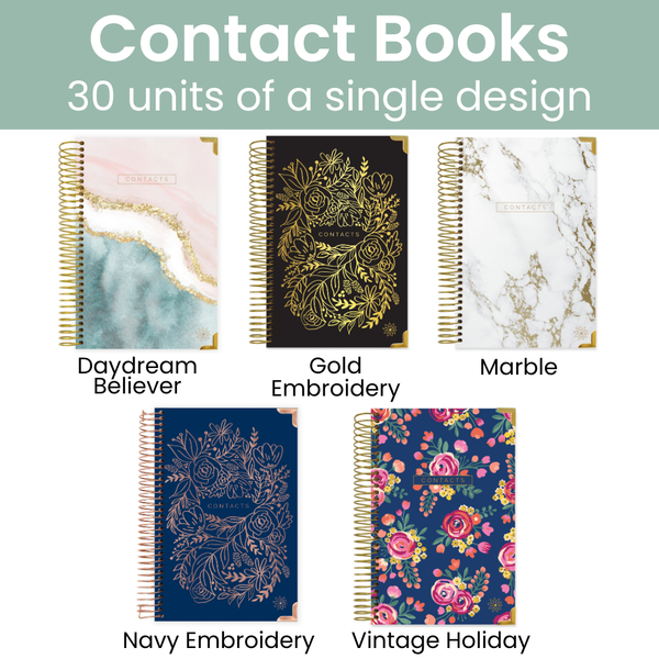 Contact Books, Choose Design: Vintage Floral