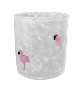 Pink Flamingo12oz White Flamingo Confetti Candle - Lulu Bella Boutique