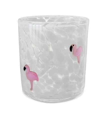 Pink Flamingo12oz White Flamingo Confetti Candle - Lulu Bella Boutique