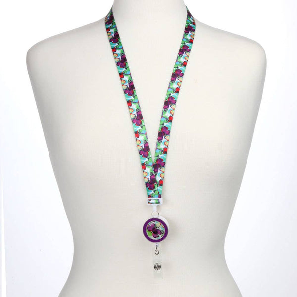 Butterfly Ribbon Lanyard with Detached ID Badge Reel - Lulu Bella Boutique