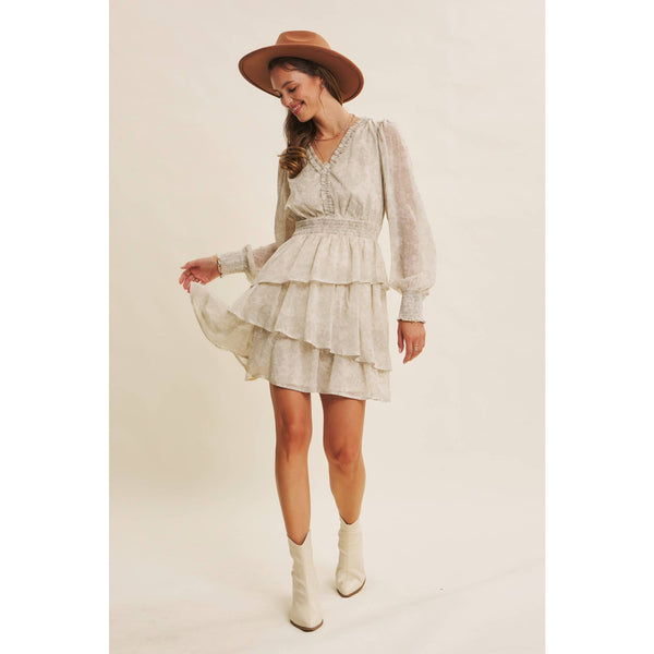 ROMANTIC IN EVERY WAY FLORAL TIERED RUFFLE MINI DRESS - Lulu Bella Boutique
