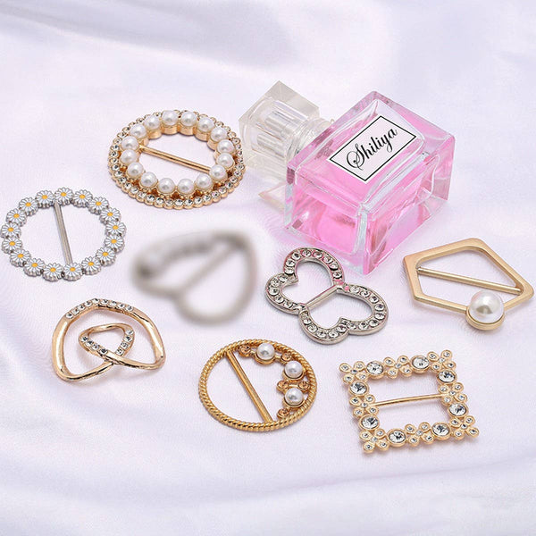 HIGH-GRADE METAL RING WITH DIAMONDS SCARF RING_CWMM2149: GOLD1 / (OS) 1 - Lulu Bella Boutique