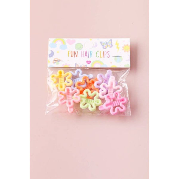 Candy Color Mini Flower Hair Clips: MIX COLOR / ONE - Lulu Bella Boutique