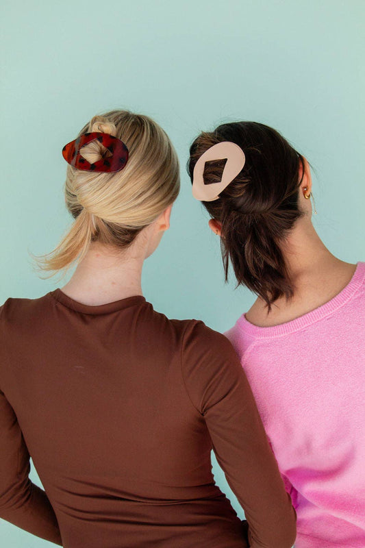 Diamond Cutout Claw Clip: Amber Tortoise - Lulu Bella Boutique