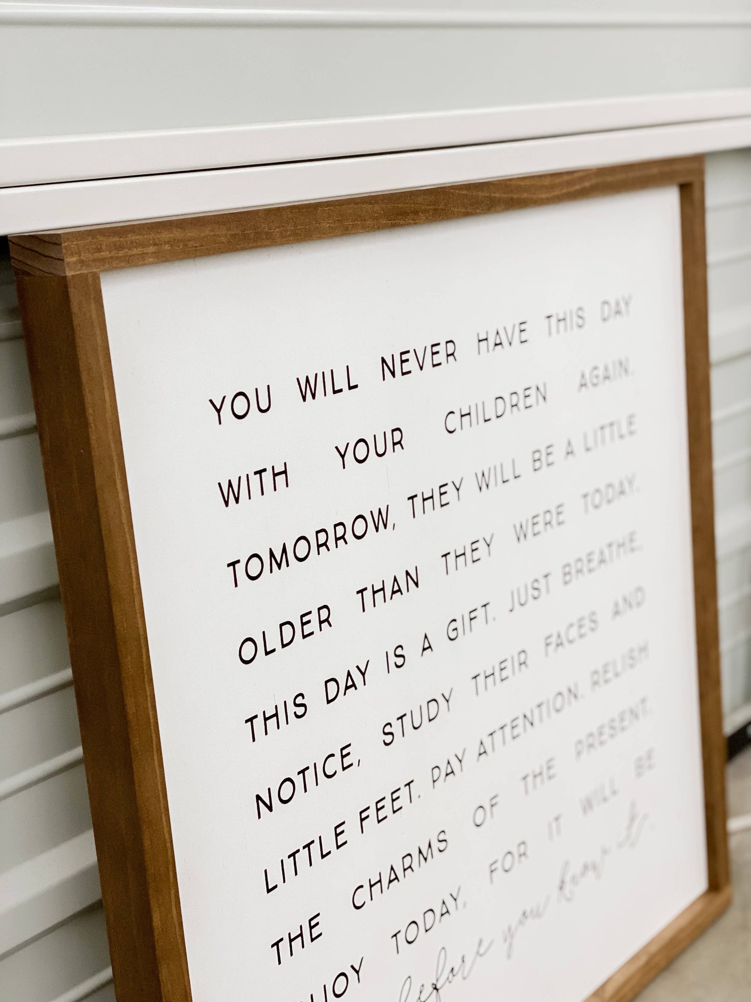 You Will Never Have This Day | Mother's Day Gifts: White / Dark Walnut / 9x9" - Lulu Bella Boutique