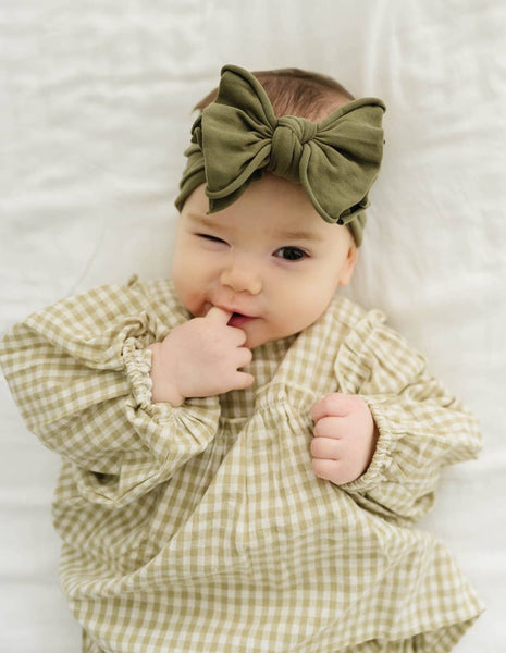 Baby Bling® FAB-BOW-LOUS® soft nylon bow headband: Pink - Lulu Bella Boutique