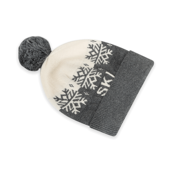 Ski Day Knit Baby Beanie Hat (Organic Cotton): Charcoal / One Size