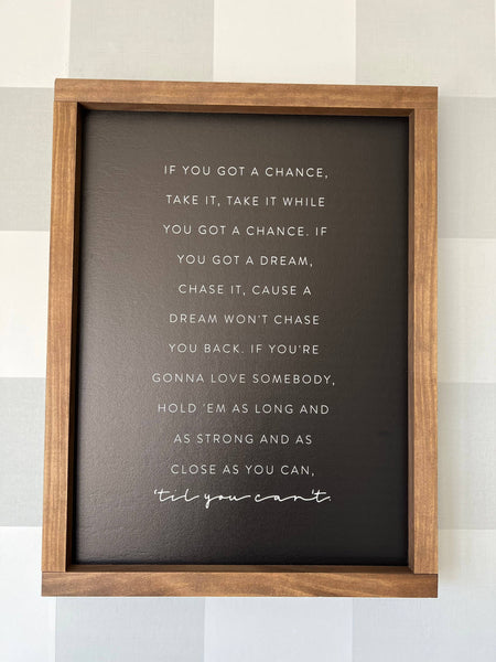 Till You Can't | Wall Art, Wood Sign: Black / Light Oak / 13x17" - Lulu Bella Boutique
