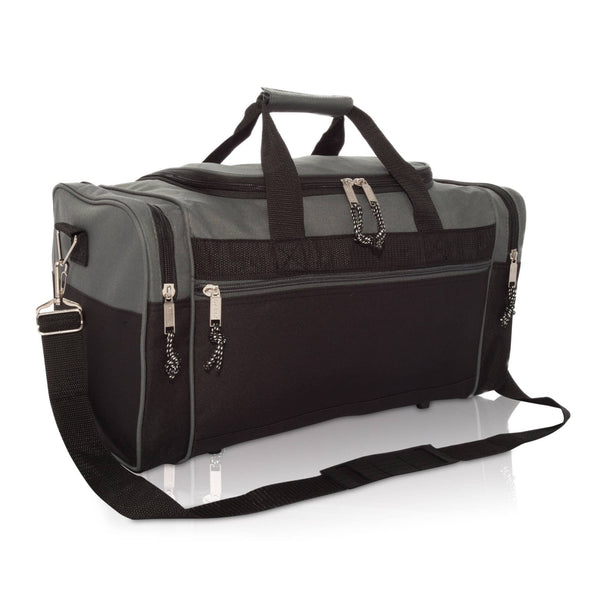 DALIX 21" Blank Sports Duffle Bag Gym Bag Travel Duffel: White - Lulu Bella Boutique