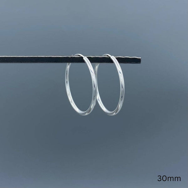 2mm Sterling Silver Endless Hoops: 16mm - Lulu Bella Boutique