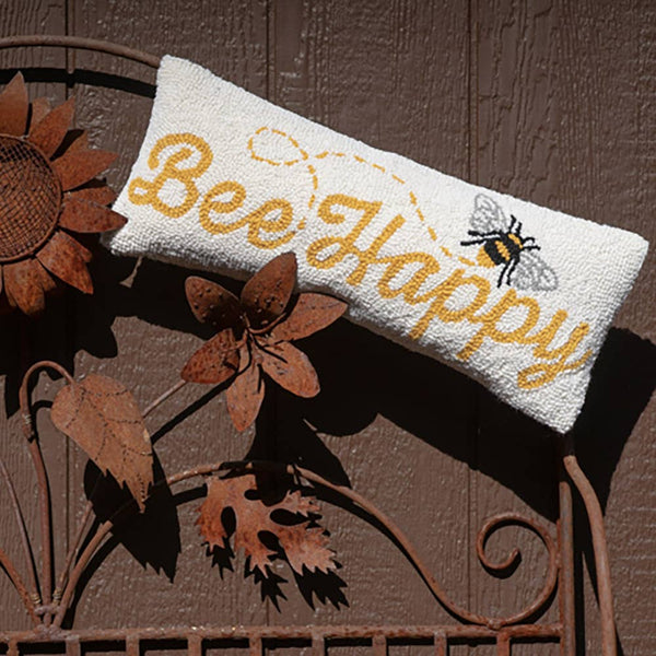 Bee Happy Hook Pillow - Lulu Bella Boutique