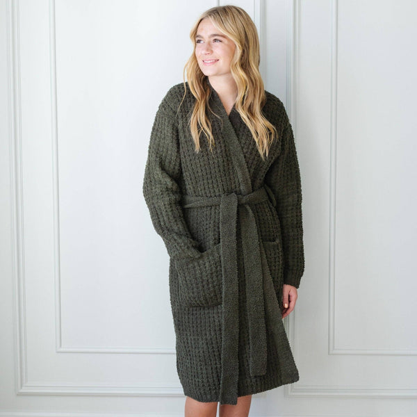 WAFFLE KNIT ROBES: Oxford / XL