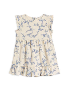 Organic Baby & Kids Tilly Tiered Dress - Serena Floral/Rain: 5T/6 - Lulu Bella Boutique