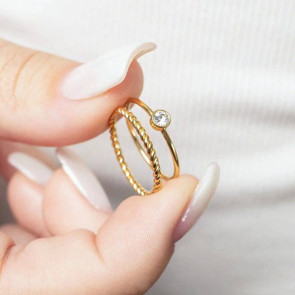 14K Gold Filled PLUS™ Braided Spacer Ring: Gold / 8