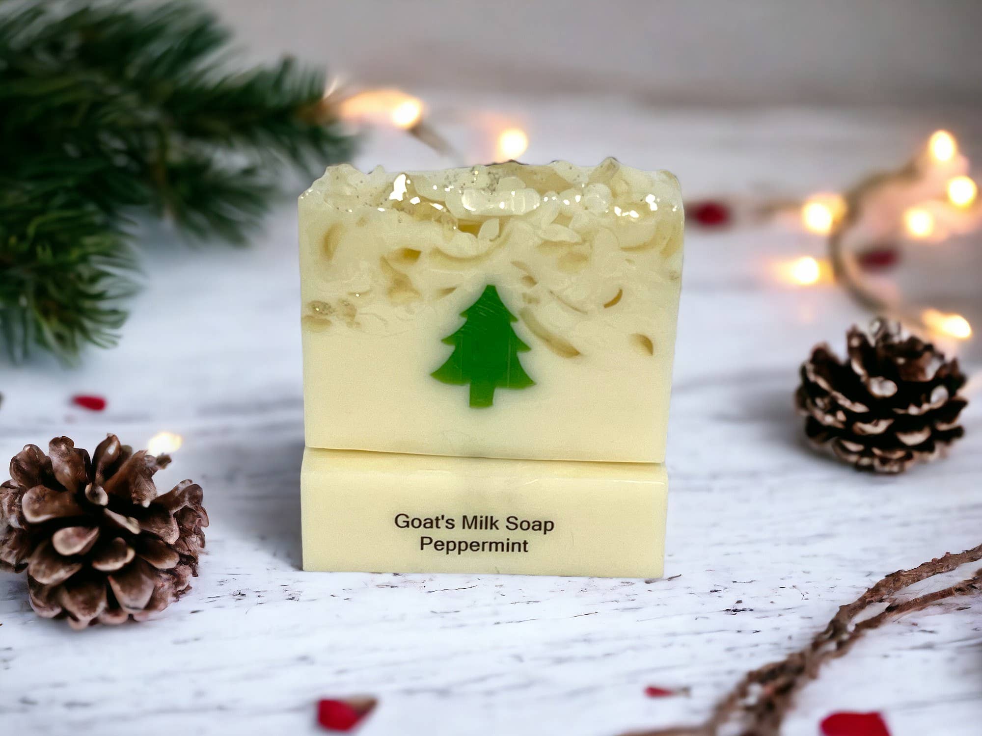 Christmas Bloom Soap: Peppermint