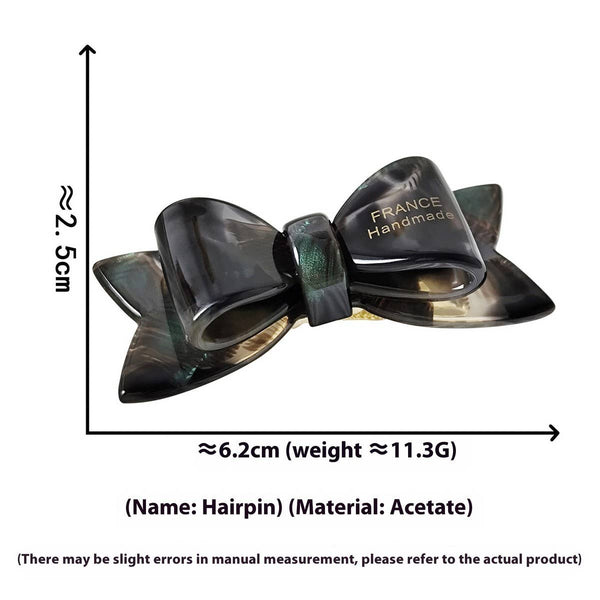 Sweet Bow Acetate Hair Clip – Double-Layer Side_CWAHA07201: Red / (OS) 1 - Lulu Bella Boutique