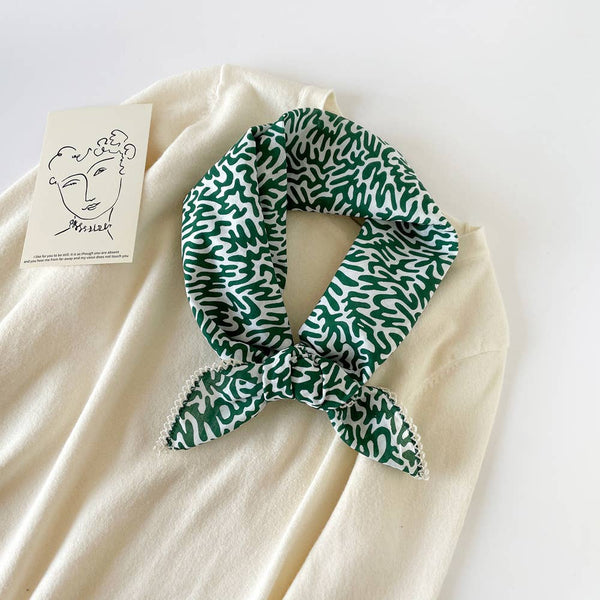 Versatile Retro Printed Square Scarf - Lulu Bella Boutique